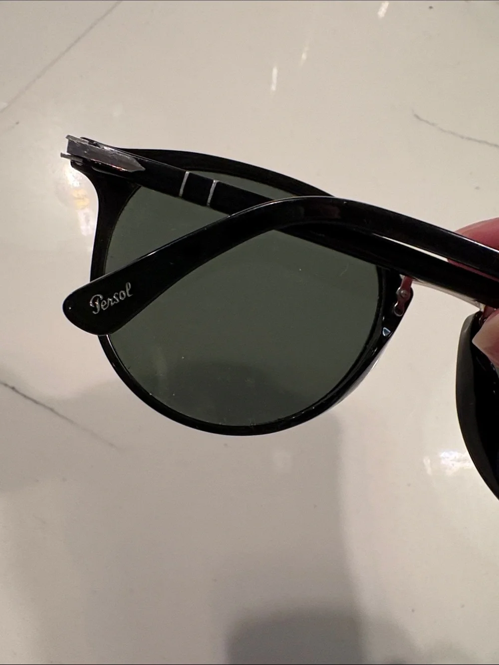 Persol Men’s Black Round Sunglasses